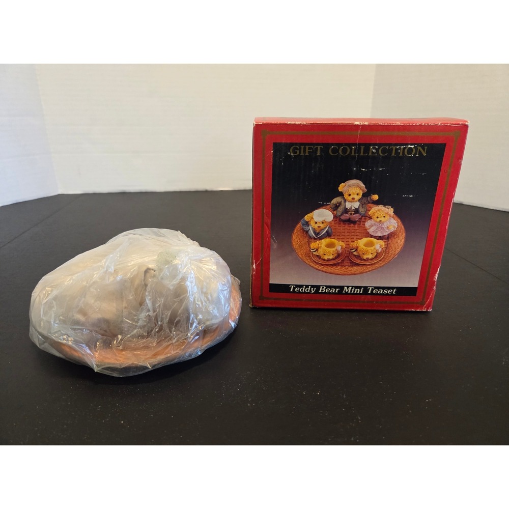 Gift Collection Teddy Bear Mini Teaset 10 Piece Decorative Miniature Set Boxed